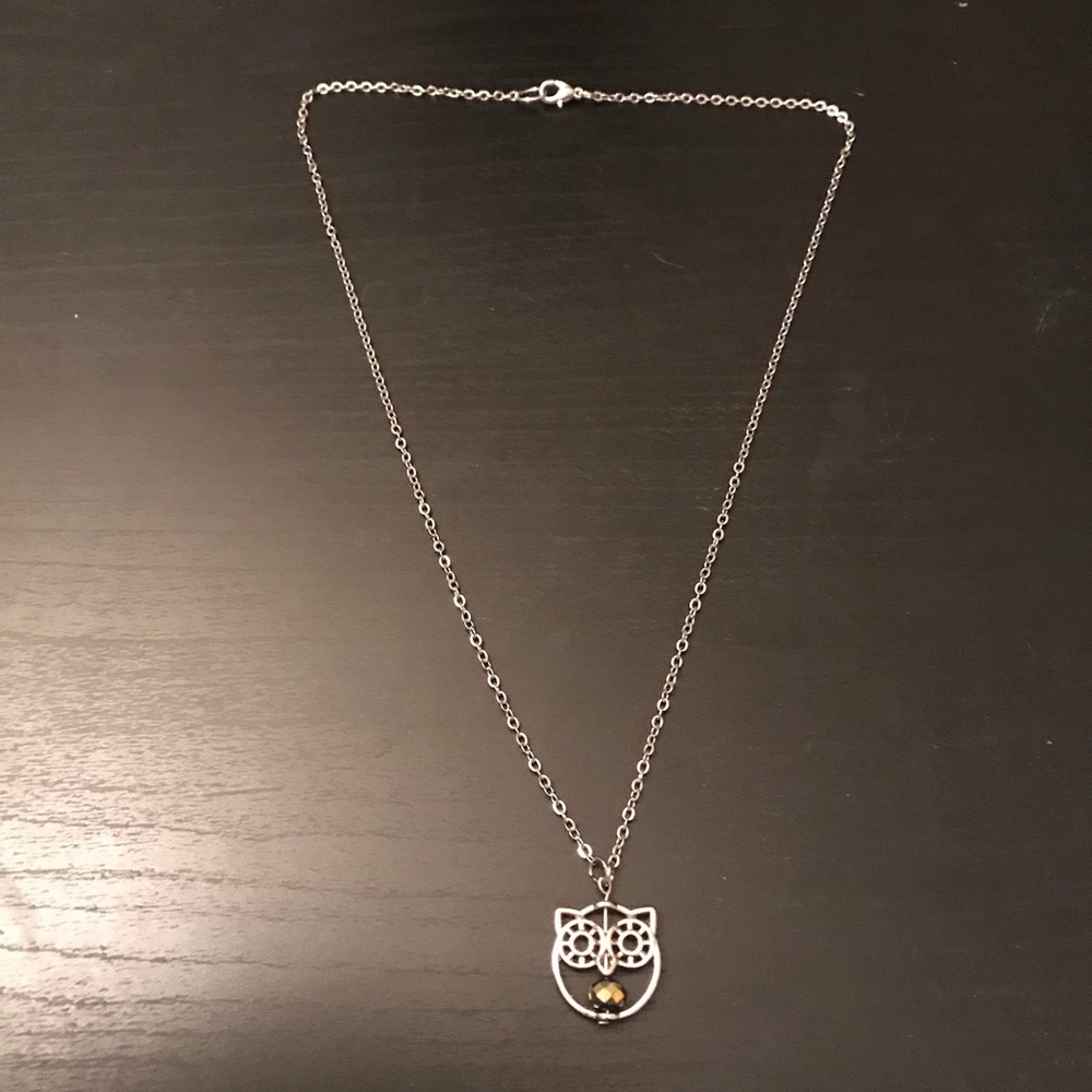 🎉HP🎉Cute Owl & Bead Pendant - Handmade Necklace - Picture 4 of 4